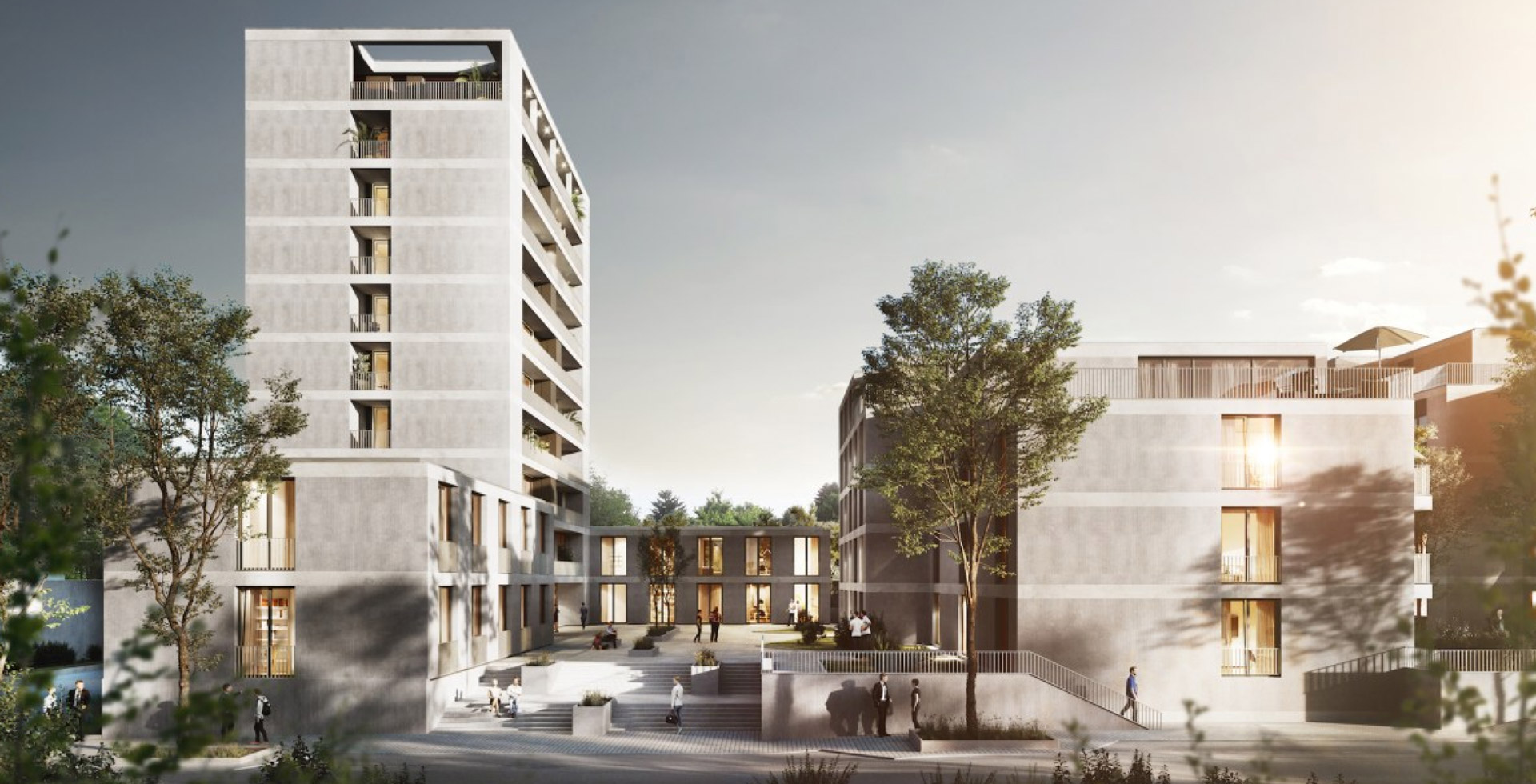 Modernes Architekturprojekt mit nachhaltigem Lean-Management-Ansatz für effiziente Bauprozesse.